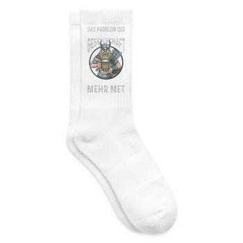 Viking Outfits Valhalla Norse Mythology - Tennis socks - white - Right