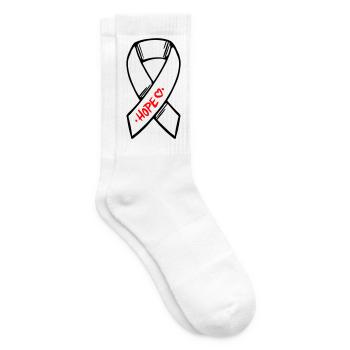 Loop Cancer Hope - Tennis socks - white - Right