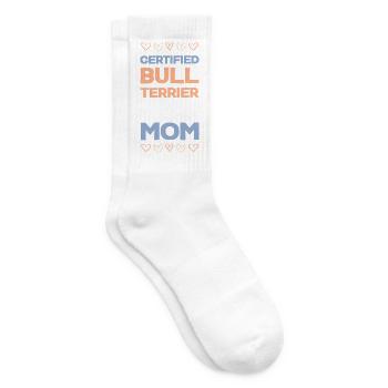 Bull Terrier Mom Certified - Tennis socks - white - Right