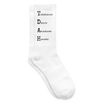 ADHD & Proud: Neurodivergent Positivity - Tennis socks - white - Right