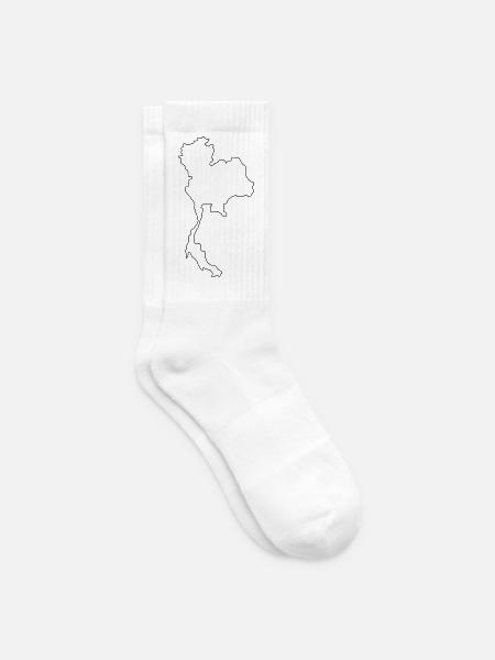 Thailand-Kartenübersicht - Tennissocken - Weiß