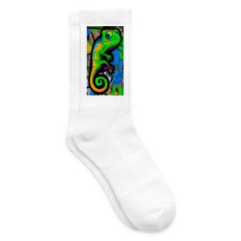 chameleon - Tennis socks - white - Right