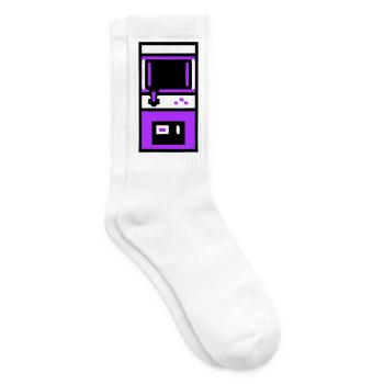 Nostalgischer Arcade Automat Gamer - Tennissocken - Weiß - Rechts