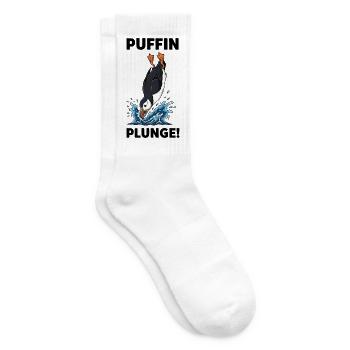 Atlantic puffin Sea plunge shearwater - Tennis socks - white - Right