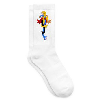 Serpent Arc en Couleurs Stylisé - Chaussettes de tennis - blanc - Droite