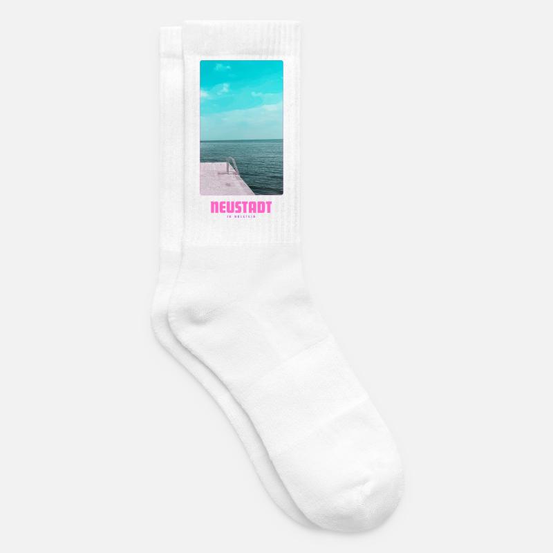 Neustadt in Holstein _ Ostsee  - Tennissocken - Weiß