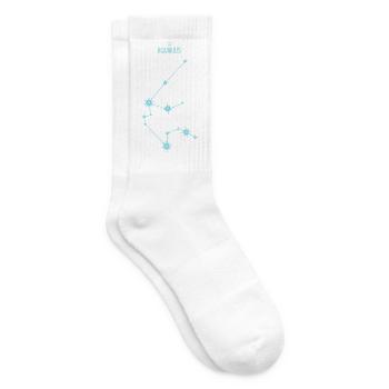 Aquarius Zodiac Sign Star Constellation Blue - Tennis socks - white - Right