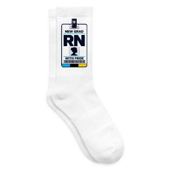 Carte d’insigne infirmier diplômé RN Queer Première fois - Chaussettes de tennis - blanc - Droite