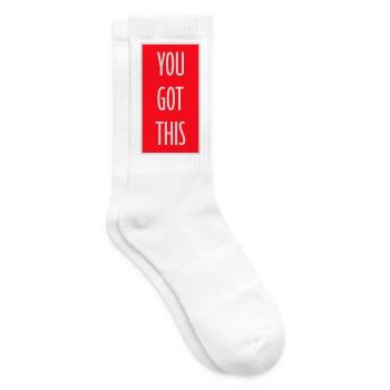 You Got This Motivierend Inspirierend Spruch Zitat - Tennissocken - Weiß - Rechts