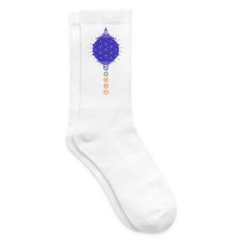 Spiritualité Géométrie Sacrée Fleur de Lotus Zen - Chaussettes de tennis - blanc - Droite