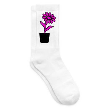 Blume - Tennissocken - Weiß - Rechts