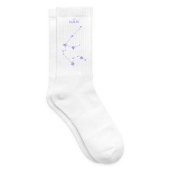 Wassermann Tierkreiszeichen Sternbild Lila - Tennissocken - Weiß - Rechts