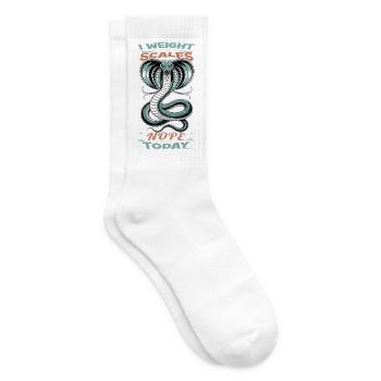 Silbergrünes Cobra-Waage-Design für das Wiegen. - Tennissocken - Weiß - Rechts