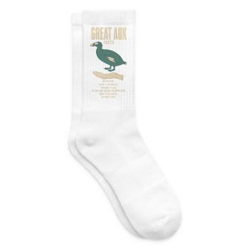 Great Auk Fakten Eiszeit Größenvergleich Tafel - Tennissocken - Weiß - Rechts