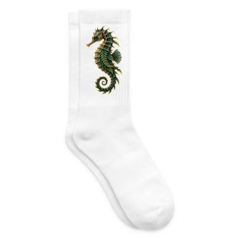 Botanische Seepferdchen-Rüstung - Tennissocken - Weiß - Rechts