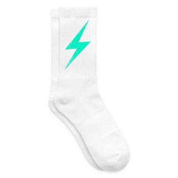 Neon Blitz-Lichtstrahl - Tennissocken - Weiß - Rechts