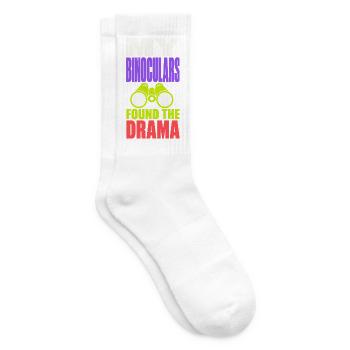 Fernglas – My Binoculars Found the Drama - Tennissocken - Weiß - Rechts