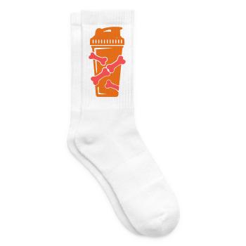 Knochen Protein Shaker Grafik - Tennissocken - Weiß - Rechts