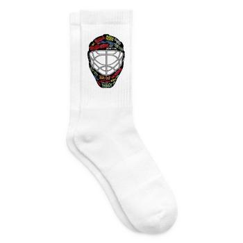 Hockey sur glace, masque de gardien, masque - Chaussettes de tennis - blanc - Droite