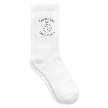 Support Your Local Planet – Eco-Style - Tennis socks - white - Right
