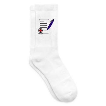 Unterzeichnen Sie einen Vertrag - Tennissocken - Weiß - Rechts