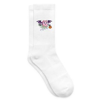 Kawaii Halloween Monster Pixel Art Design - Tennissocken - Weiß - Rechts