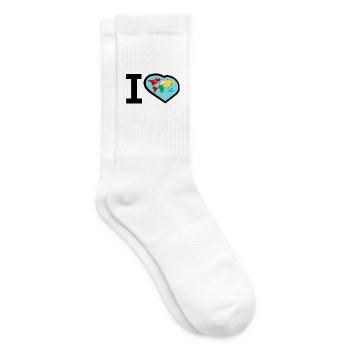 ICH LIEBE DIE WELT - Tennissocken - Weiß - Rechts