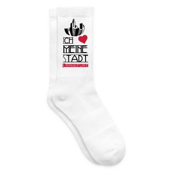 Stadt Liebe Frankfurt Geschenk - Tennissocken - Weiß - Rechts