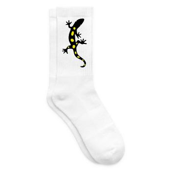 Lizard Salamander Gecko Fire Salamander - Tennis socks - white - Right