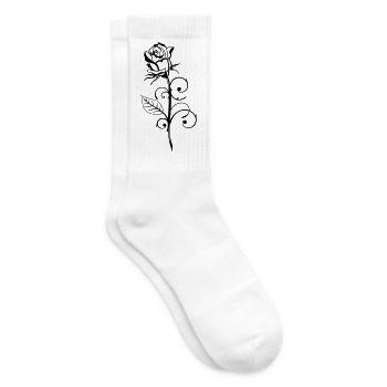 Rose amour, - Chaussettes de tennis - blanc - Droite