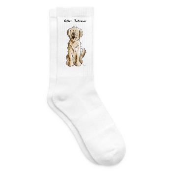 Golden Retriever - Chaussettes de tennis - blanc - Droite