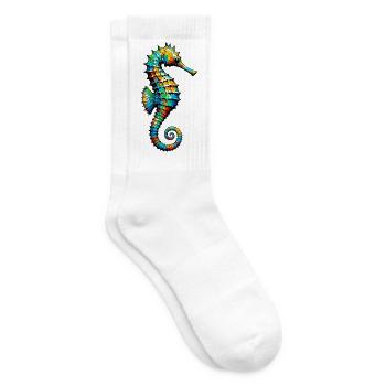 Seepferdchen - Tennissocken - Weiß - Rechts