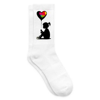 Amour du cœur - Chaussettes de tennis - blanc - Droite