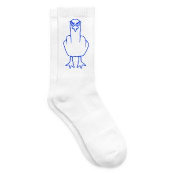 Mouette majeur insulte doigt puant vilain - Chaussettes de tennis - blanc - Droite