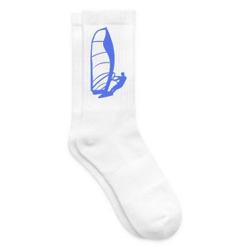 Silhouette minimaliste de véliplanchiste pour homme - Chaussettes de tennis - blanc - Droite