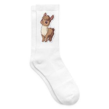 Lama Alpaka Llama Tier Geschenk - Tennissocken - Weiß - Rechts