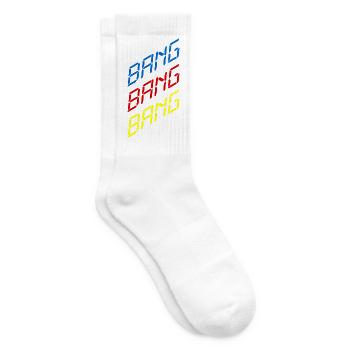 Bang Bang Bang – Party, Musik & Club Vibes - Tennissocken - Weiß - Rechts