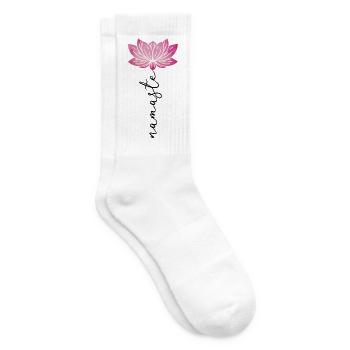 Lotus Flower Namaste Yoga Aum India Spirituaity - Tennis socks - white - Right