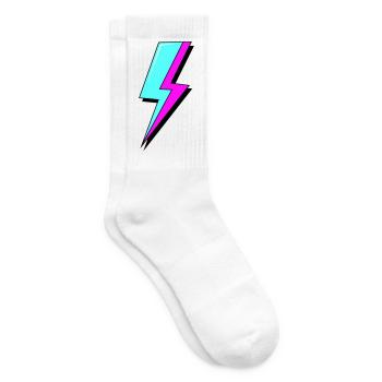 Éclair au néon psychédélique - Chaussettes de tennis - blanc - Droite