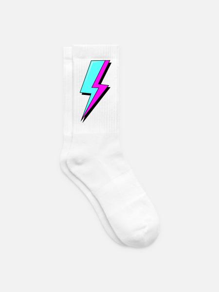 Psychedelische Neon-Beleuchtung - Tennissocken - Weiß