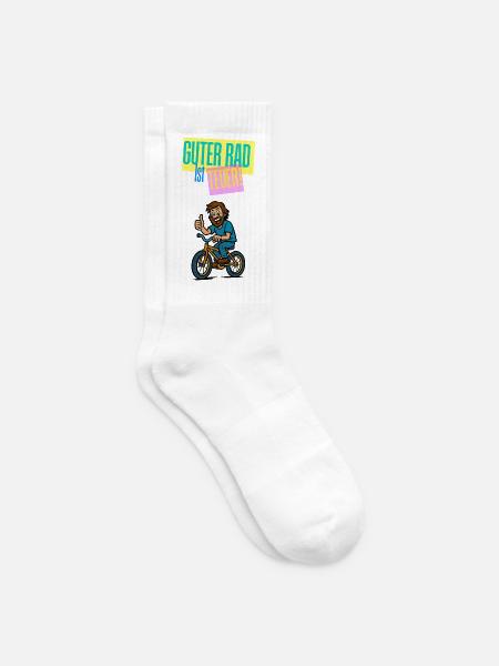 Guter Rad Teuer - Fahrrad Humor Comic - Tennissocken - Weiß