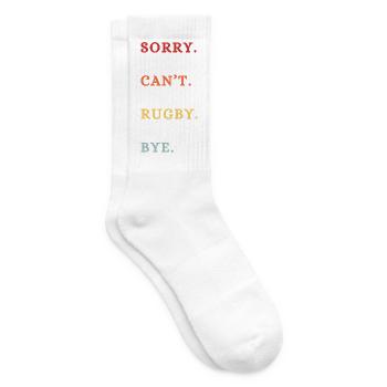 Entschuldigung, kann nicht Rugby? Tschüss. - Tennissocken - Weiß - Rechts