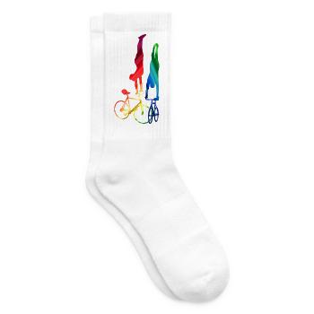 Artistic cycling, artistic cycling, indoor cycling - Tennis socks - white - Right