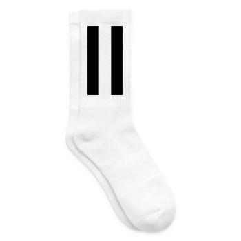 Pause-Zeichen – Modernes Minimal-Design - Tennissocken - Weiß - Rechts
