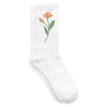Fleur - Chaussettes de tennis - blanc - Droite
