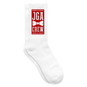 JGA Crew Fliege Rot - Tennissocken - Weiß - Rechts