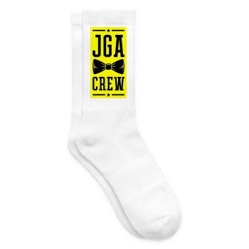 JGA Crew Fliege Gelb - Tennissocken - Weiß - Rechts
