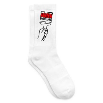 Peintre - Chaussettes de tennis - blanc - Droite