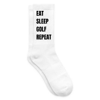 Eat Sleep Golf Repeat - Tennissocken - Weiß - Rechts