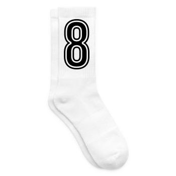 8 Number Symbol - Tennis socks - white - Right